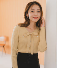 画像をギャラリービューアに読み込む, 配色ボウタイケーブルニット/MM548307