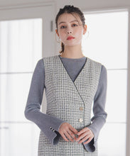 画像をギャラリービューアに読み込む, ラメ配色フレア袖ハイネックニット/MM548308