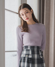 画像をギャラリービューアに読み込む, ラメ配色フレア袖ハイネックニット/MM548308