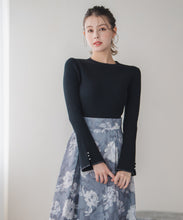 画像をギャラリービューアに読み込む, ラメ配色フレア袖ハイネックニット/MM548308