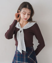 画像をギャラリービューアに読み込む, セーラーカラーニット/MM548312