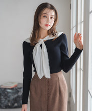 画像をギャラリービューアに読み込む, セーラーカラーニット/MM548312