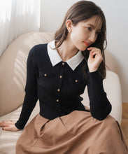 画像をギャラリービューアに読み込む, 取り外し襟付きケーブルカーディガン/MM548402