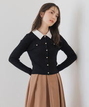 画像をギャラリービューアに読み込む, 取り外し襟付きケーブルカーディガン/MM548402