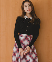 画像をギャラリービューアに読み込む, 取り外し襟付きケーブルカーディガン/MM548402