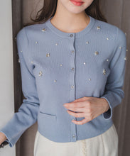 画像をギャラリービューアに読み込む, ビジュー刺繍カーディガン/MM548404