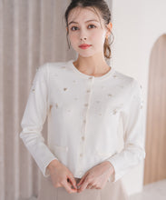 画像をギャラリービューアに読み込む, ビジュー刺繍カーディガン/MM548404