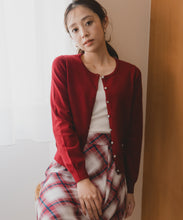 画像をギャラリービューアに読み込む, ベーシックビジュー釦ポケットカーディガン/MM548406