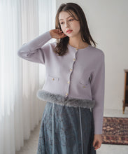 画像をギャラリービューアに読み込む, 裾ファーニットカーディガン/MM548407