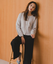 画像をギャラリービューアに読み込む, ツイード編みニットジャケット/MM548502
