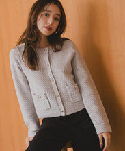 画像をギャラリービューアに読み込む, ツイード編みニットジャケット/MM548502