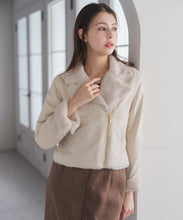 画像をギャラリービューアに読み込む, ファー付きスエードライダースジャケット/MM548608