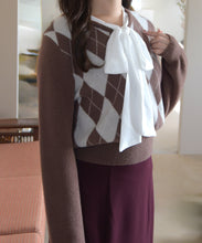 画像をギャラリービューアに読み込む, 一部店舗限定 リボンボウタイアーガイルニット/MM558308