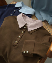 画像をギャラリービューアに読み込む, 配色シャツレイヤードニット/MM558309