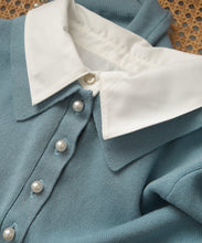 画像をギャラリービューアに読み込む, 配色シャツレイヤードニット/MM558309