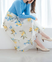 画像をギャラリービューアに読み込む, 【予約販売/2月下旬発売予定】ボタニカルオーガンジーフラワースカート/MM617203