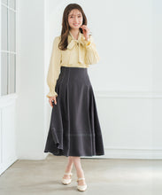 画像をギャラリービューアに読み込む, 【予約販売/3月下旬発売予定】ポリデニム配色ステッチレースアップスカート/MM617205