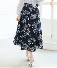 画像をギャラリービューアに読み込む, 花柄メッシュボーダースカート/MM617208