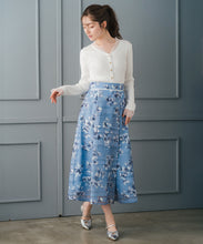 画像をギャラリービューアに読み込む, 花柄メッシュボーダースカート/MM617208
