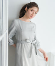 画像をギャラリービューアに読み込む, ポリデニム配色ステッチワンピース/MM617405