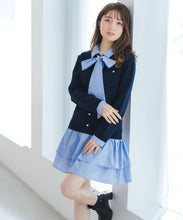 画像をギャラリービューアに読み込む, 【予約販売/2月中旬発売予定】シャツレイヤード風ドッキングミニワンピース/MM617406