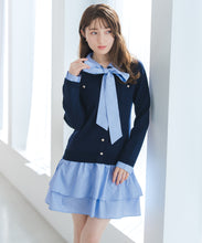 画像をギャラリービューアに読み込む, 【予約販売/2月中旬発売予定】シャツレイヤード風ドッキングミニワンピース/MM617406