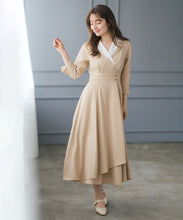 画像をギャラリービューアに読み込む, ダブルカラーラップワンピース/MM617408