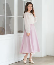 画像をギャラリービューアに読み込む, 配色リボン長袖ブラウス/MM618102