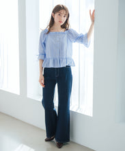 画像をギャラリービューアに読み込む, 【予約販売/3月下旬発売予定】スクエアネックフリルペプラムブラウス/MM618108