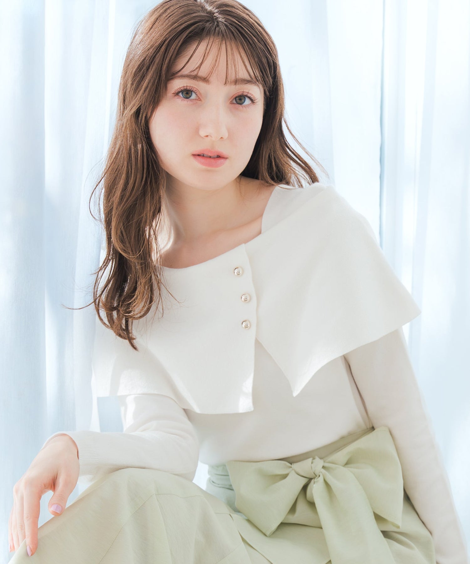 【ミユタンページ】4月18日必着 配色ラメケープニット /MM618302 – MISCH MASCH|31 Sons de mode