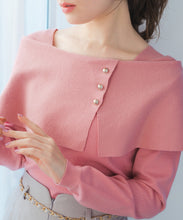 画像をギャラリービューアに読み込む, 配色ラメケープニット /MM618302