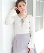 画像をギャラリービューアに読み込む, レースラッフル配色リボンニット/MM618307