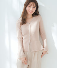 画像をギャラリービューアに読み込む, ラメシアーペプラムカーディガン/MM618402