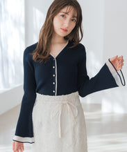 画像をギャラリービューアに読み込む, ラメシアーペプラムカーディガン/MM618402