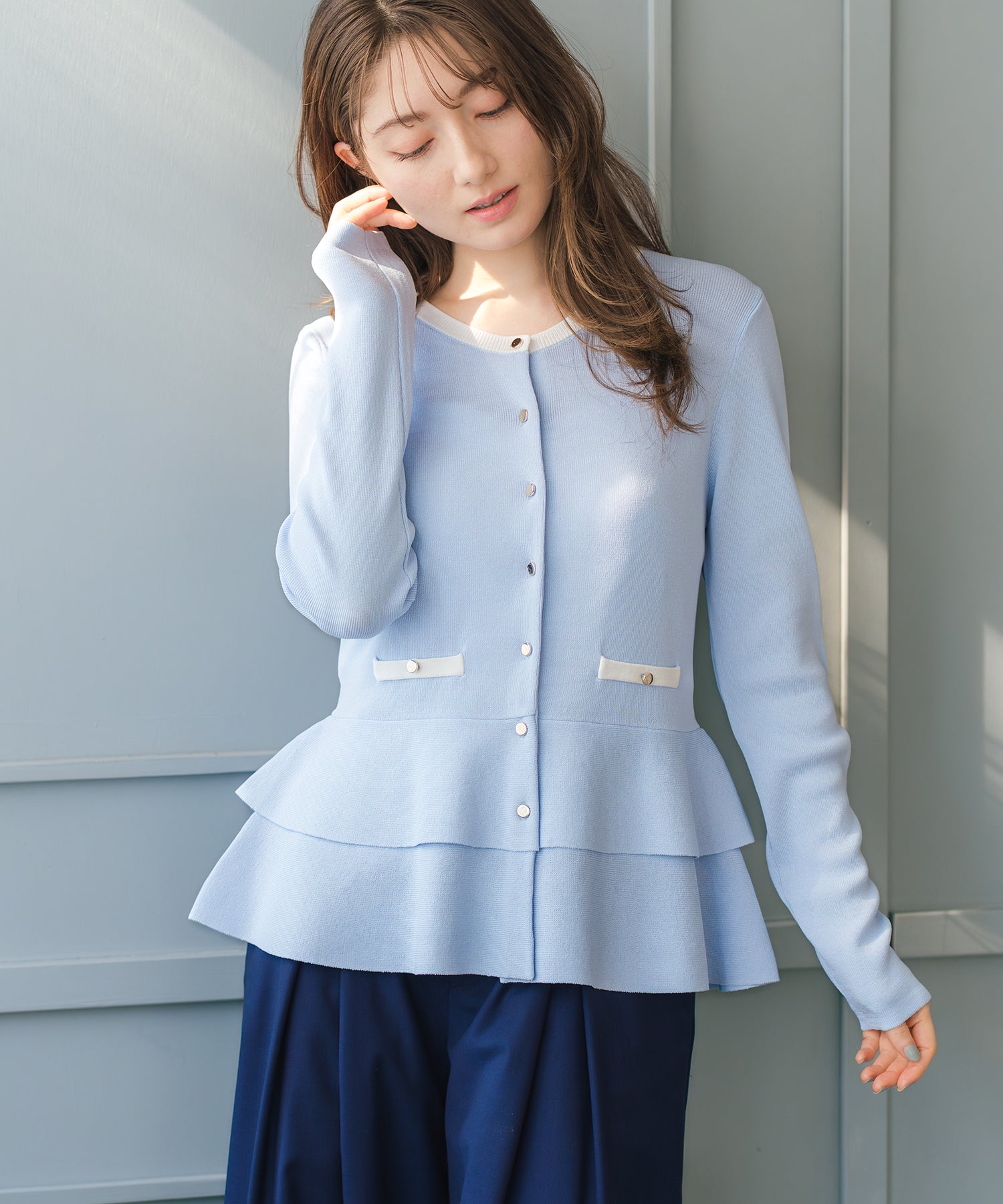 ペプラムカーディガンmi様 総針ダブルペプラムカーディガン/MM618403 – MISCH MASCH|31 Sons de mode