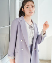 画像をギャラリービューアに読み込む, 袖裏ストライプダブルテーラードジャケット /MM618503