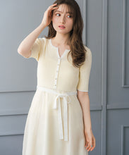 画像をギャラリービューアに読み込む, アソートドッキング配色ニットワンピース/MM627409