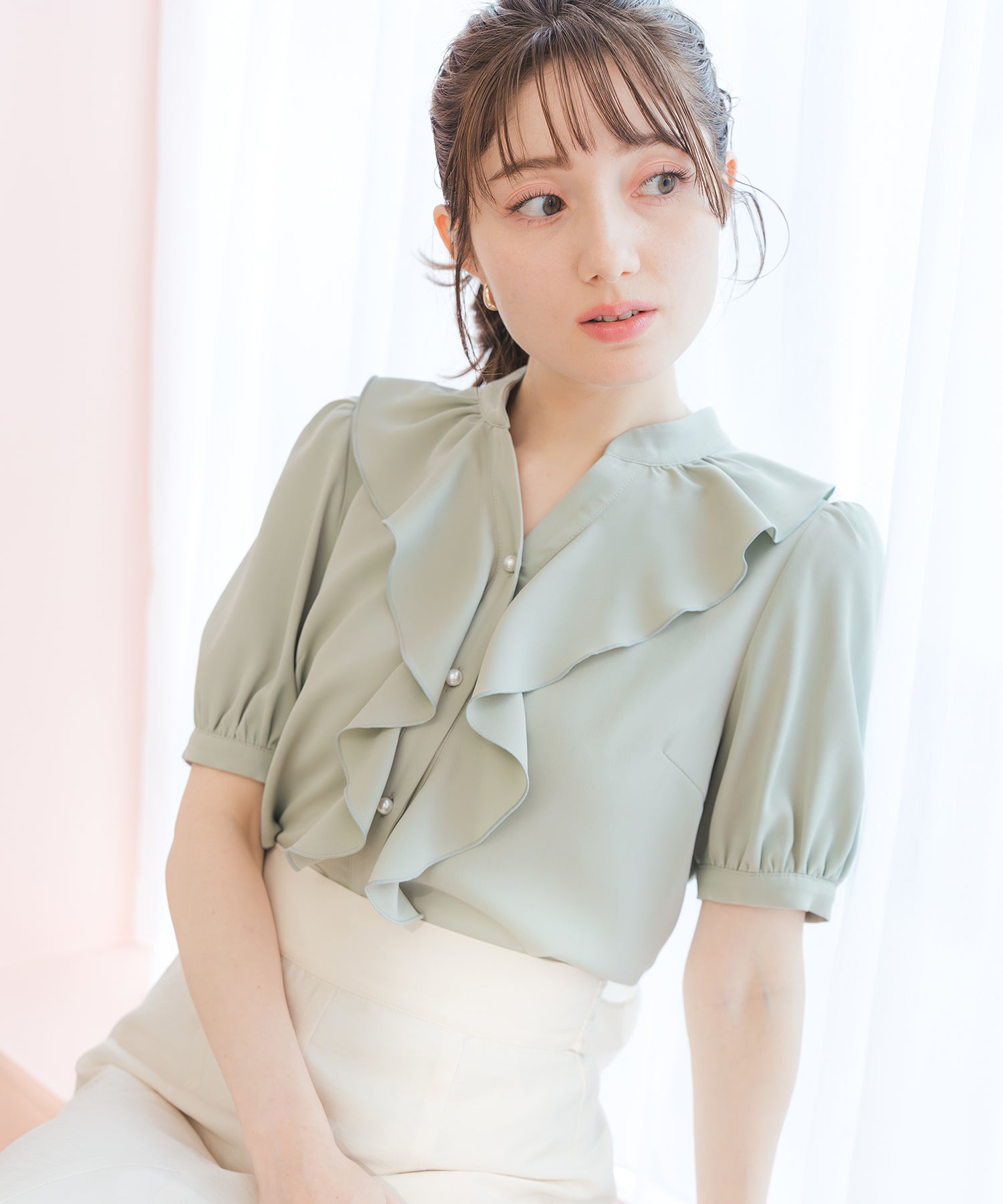 ラッフルフリル5分袖ブラウス/MM628114 – MISCH MASCH|31 Sons de mode