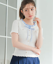 画像をギャラリービューアに読み込む, 【予約販売/3月下旬発売予定】フリルシャツレイヤードニット/MM628302