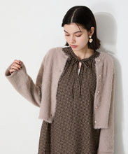 画像をギャラリービューアに読み込む, クロップドシャギーニットカーディガン/MO33N07