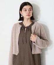 画像をギャラリービューアに読み込む, クロップドシャギーニットカーディガン/MO33N07