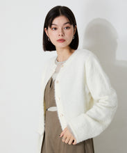 画像をギャラリービューアに読み込む, クロップドシャギーニットカーディガン/MO33N07