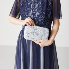 画像をギャラリービューアに読み込む, ビーズ刺繍ボックスクラッチバッグ/MOB008