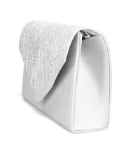 画像をギャラリービューアに読み込む, ラインストーンギャザーフラップバッグ/MOB018【結婚式/オケージョン/パーティー】