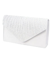 画像をギャラリービューアに読み込む, ラインストーンギャザーフラップバッグ/MOB018【結婚式/オケージョン/パーティー】