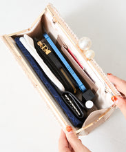 画像をギャラリービューアに読み込む, パールがま口スクエアバッグ/MOB017【結婚式/オケージョン/パーティー】