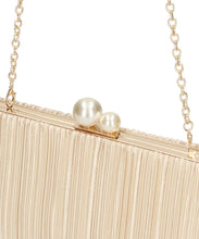 画像をギャラリービューアに読み込む, パールがま口スクエアバッグ/MOB017【結婚式/オケージョン/パーティー】