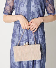 画像をギャラリービューアに読み込む, パールがま口スクエアバッグ/MOB017【結婚式/オケージョン/パーティー】