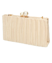 画像をギャラリービューアに読み込む, パールがま口スクエアバッグ/MOB017【結婚式/オケージョン/パーティー】