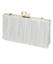 画像をギャラリービューアに読み込む, パールがま口スクエアバッグ/MOB017【結婚式/オケージョン/パーティー】